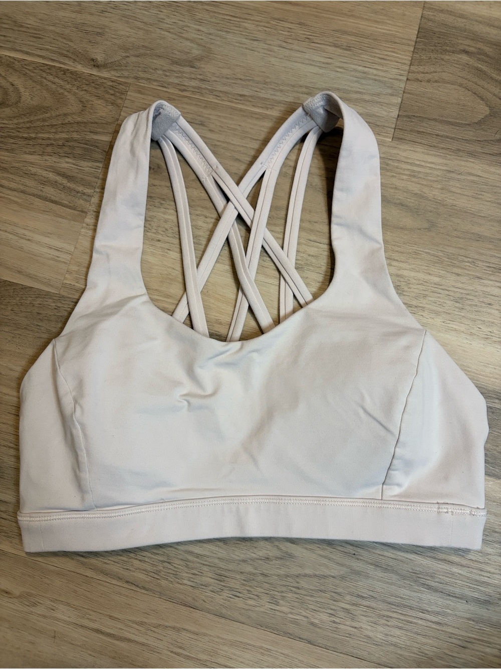 lululemon athletica Light Tan Crisscross Back Sports Bra
